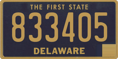 DE license plate 833405