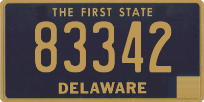 DE license plate 83342