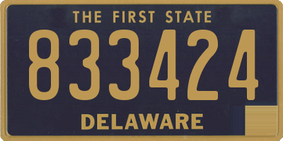 DE license plate 833424