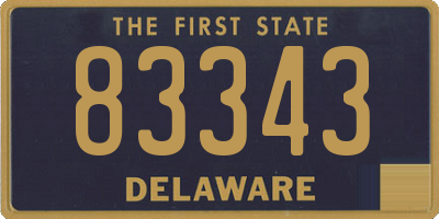 DE license plate 83343