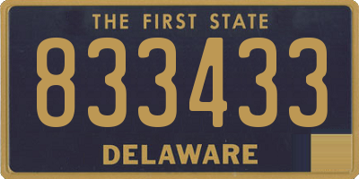 DE license plate 833433