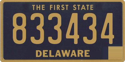 DE license plate 833434