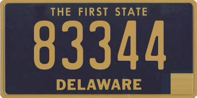 DE license plate 83344