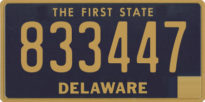 DE license plate 833447