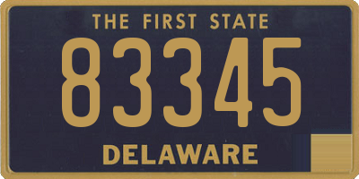 DE license plate 83345