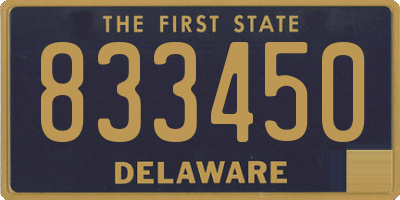 DE license plate 833450