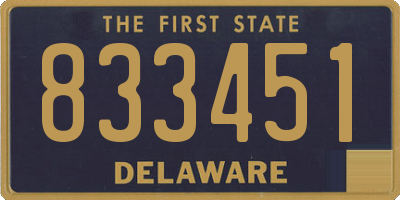 DE license plate 833451