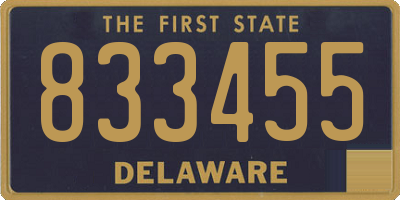 DE license plate 833455