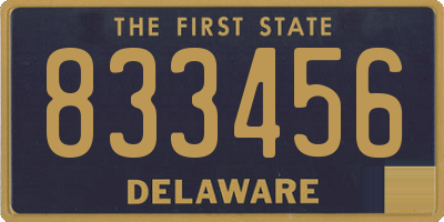 DE license plate 833456