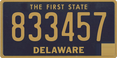 DE license plate 833457