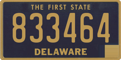 DE license plate 833464