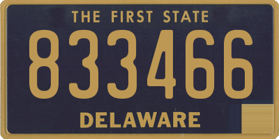 DE license plate 833466