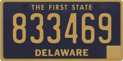 DE license plate 833469