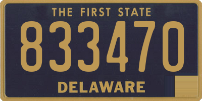 DE license plate 833470