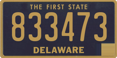 DE license plate 833473