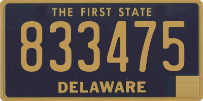 DE license plate 833475