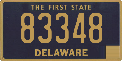 DE license plate 83348