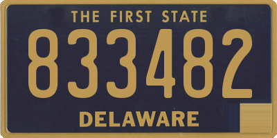DE license plate 833482