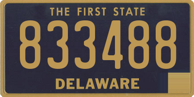 DE license plate 833488
