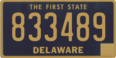 DE license plate 833489