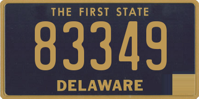 DE license plate 83349