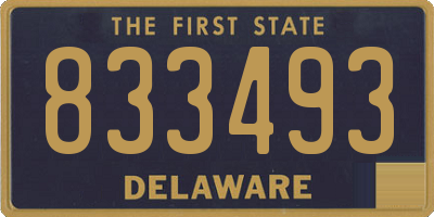DE license plate 833493