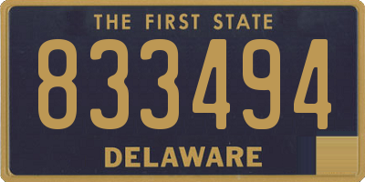 DE license plate 833494