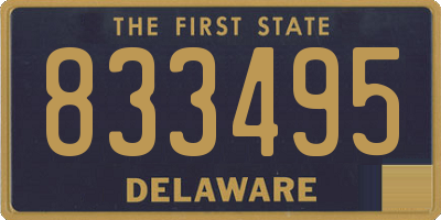 DE license plate 833495