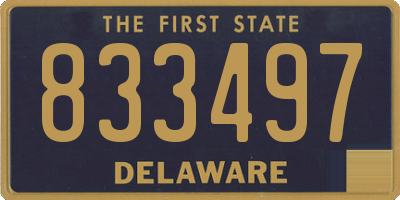 DE license plate 833497