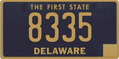 DE license plate 8335