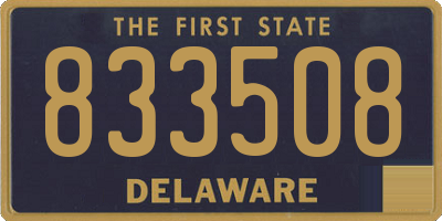 DE license plate 833508