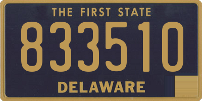 DE license plate 833510
