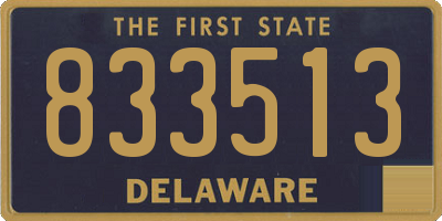 DE license plate 833513