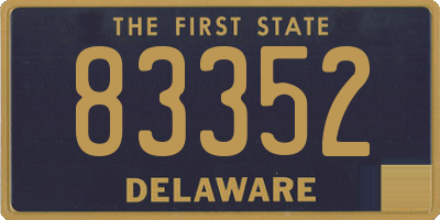 DE license plate 83352