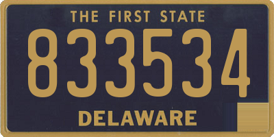 DE license plate 833534