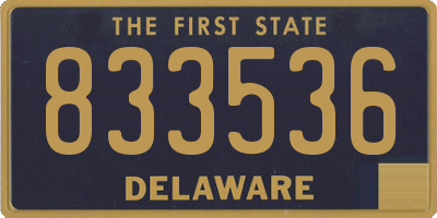DE license plate 833536