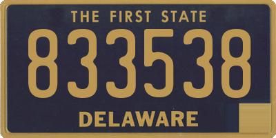 DE license plate 833538