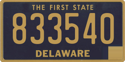 DE license plate 833540