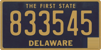 DE license plate 833545