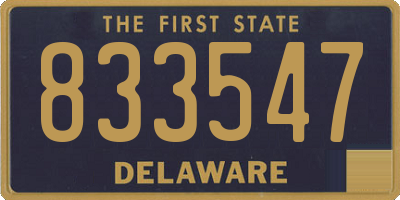 DE license plate 833547