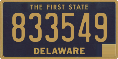 DE license plate 833549