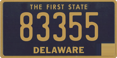 DE license plate 83355