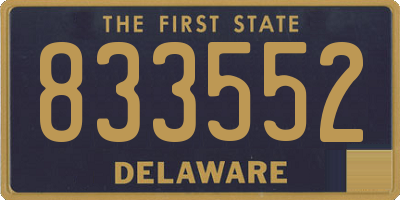 DE license plate 833552