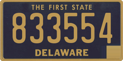 DE license plate 833554