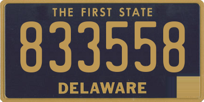 DE license plate 833558