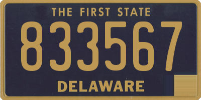 DE license plate 833567