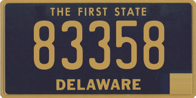 DE license plate 83358