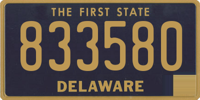 DE license plate 833580
