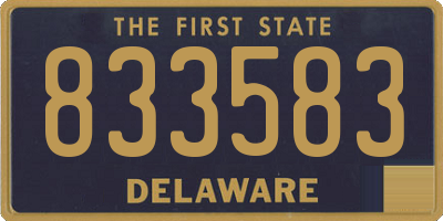 DE license plate 833583