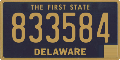 DE license plate 833584